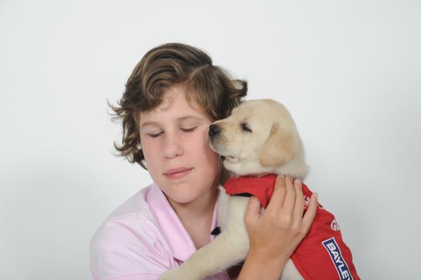 Amy and five week old puppy named Gemma